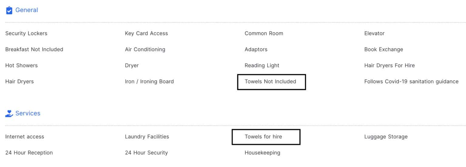 Do Hostels Have Towels And Toiletries