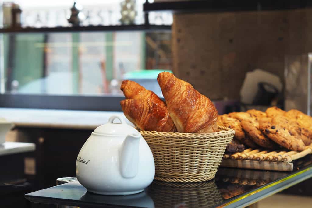 Breakfasts in hostels around Europe is often baked goods and cold meats.