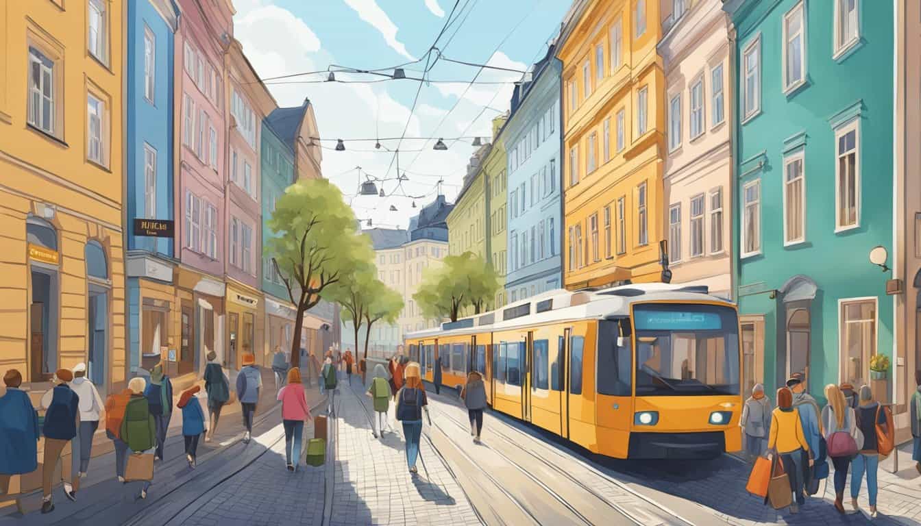 The bustling streets of Helsinki lead to a row of colorful, welcoming hostels with easy access to public transportation