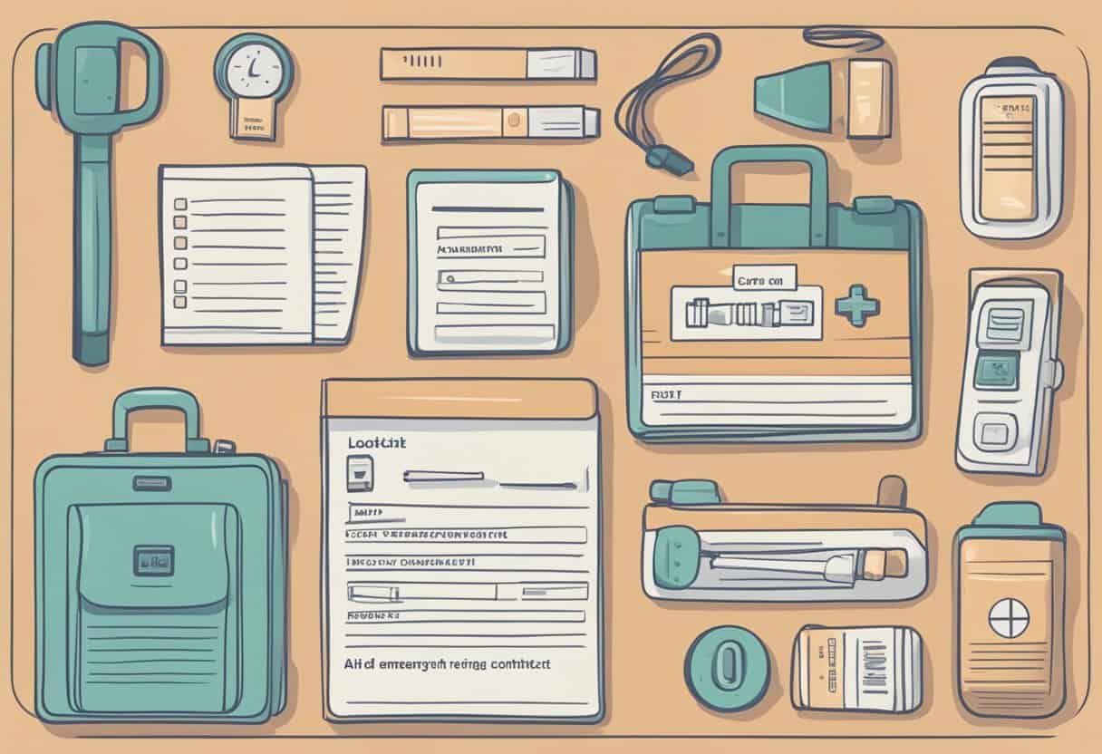 A checklist of hostel essentials: lock, flashlight, first aid kit, and emergency contact info